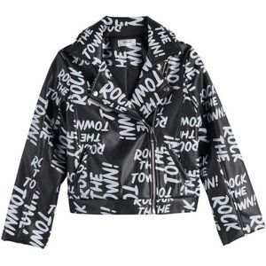 New! Disney Descendants 3 Faux Leather Moto Jacket